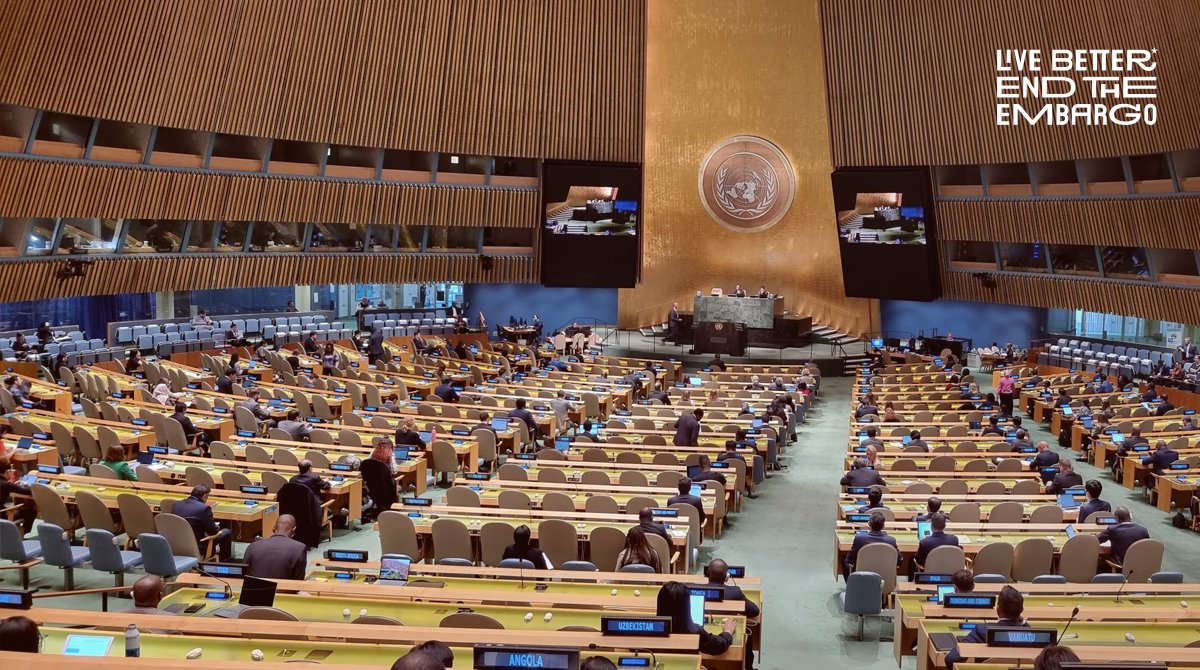 BrunoRguezP's tweet photo. This will be another day to reject a long-standing and genocidal blockade policy imposed by the US against #Cuba.

For the 30th consecutive time the international community will take a stand on a draft resolution calling for an end to that unilateral siege.

#MejorSinBloqueo https://t.co/VoDfHi6U8g