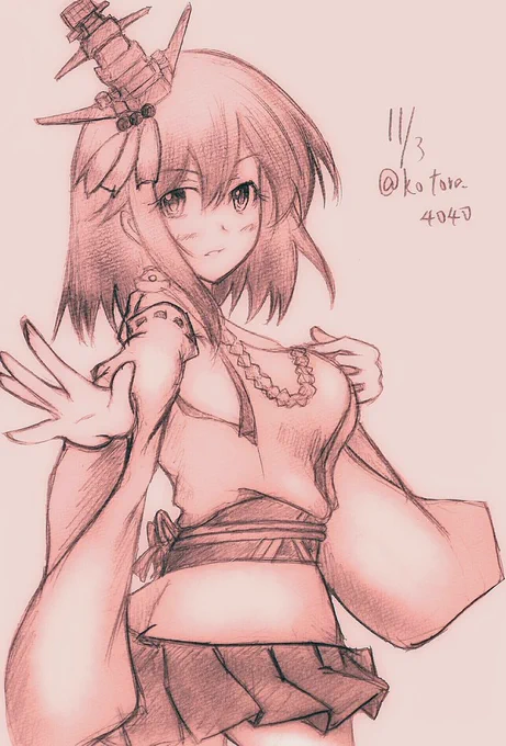 おめ城さん#艦これ版深夜の真剣お絵描き60分一本勝負#艦これ版真剣お絵描き60分一本勝負_20221103 