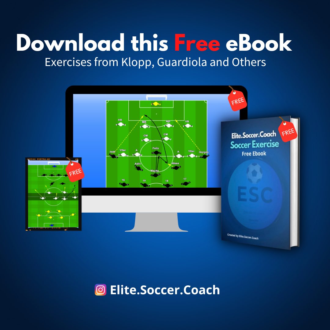 EliteCoach_'s tweet image. Are you a football coach and looking for inspiration?

Download your free eBook in the link:

payhip.com/EliteSoccerCoa…

Tags:
#soccertactics 
#footballsession 
#football
#footballcoach
#soccercoach
#bundesliga
#Fußball
@tacticalpad
