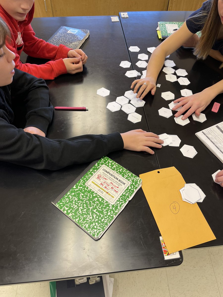 MrsMLombardo's tweet photo. @BeachMiddle Ss review via a deep critical thinking activity called #hexagonalthinking. https://t.co/nkdk02MXm3