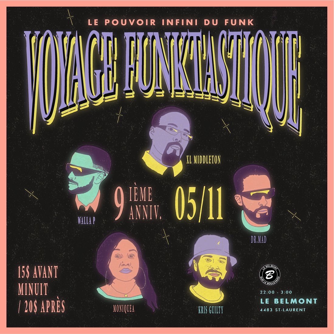 This Saturday, we’re celebrating our 9th Year Anniversary with some really talented folks, coming all the way from Los Angeles <a href="/1Moniquea/">Moniquea</a> <a href="/XLMiddleton/">XL Middleton</a> + <a href="/krisguilty/">Kris Guilty</a> from La Rama Records.