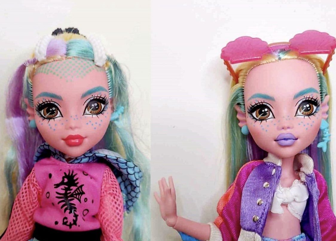 If I ever buy G3 MH dolls they'll all get lip repaints cause I hate how smiley-lips all of them are and how numerous repaints of them showed that they can be repainted to look better. The lipshape change alone made her look so much better than the real doll.