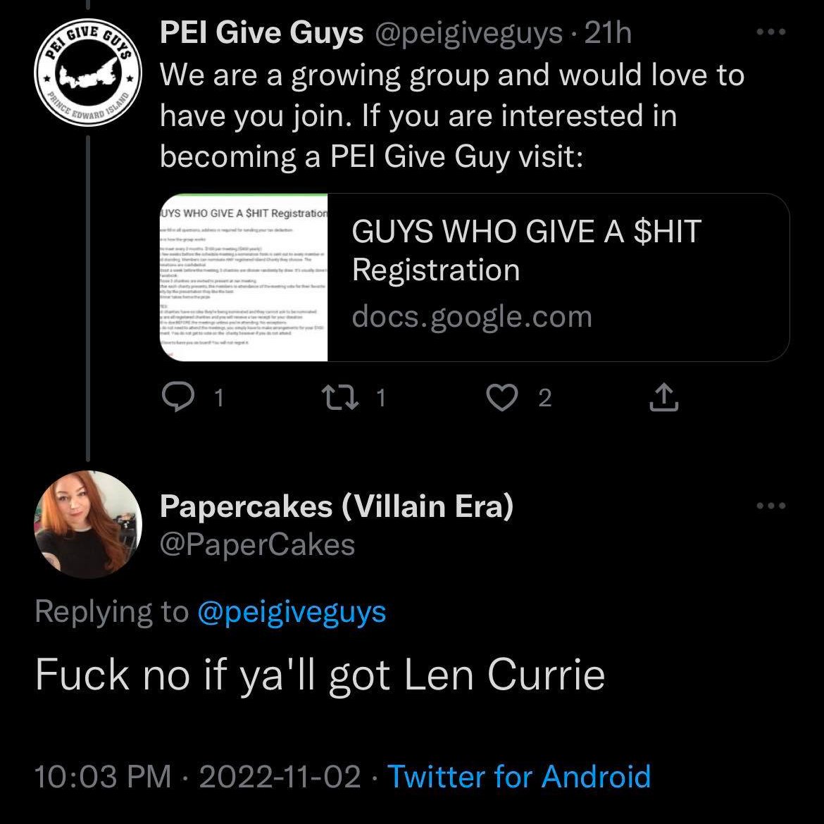 Len Currie tweet media