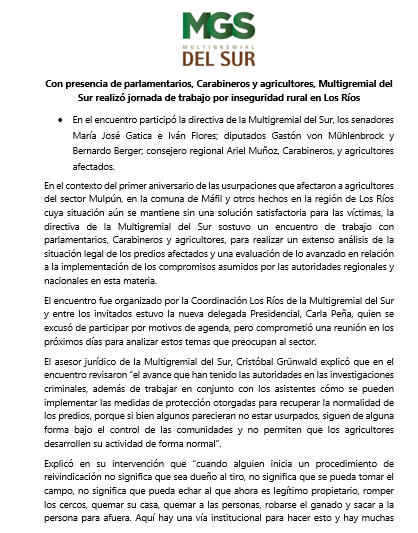 Multigremial del Sur tweet media