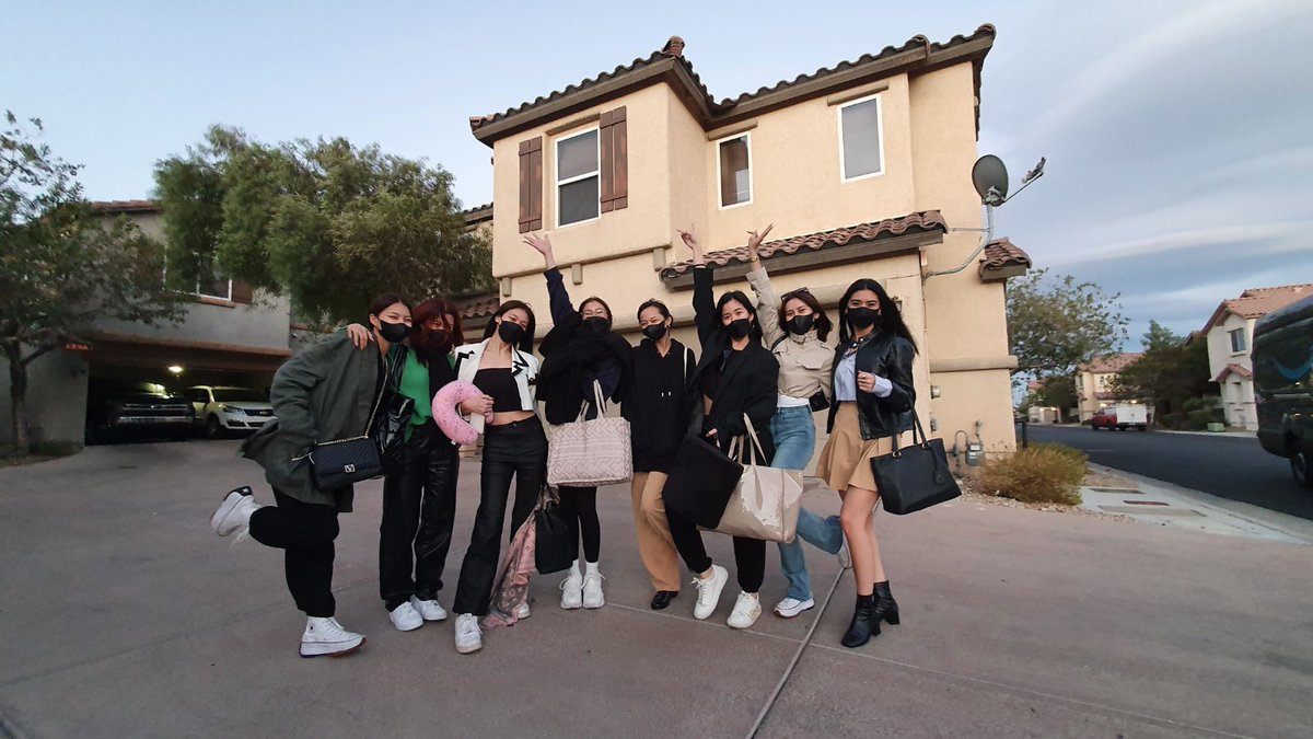 #BINI : Taken earlier. Our <a href="/bini_members/">BINI_MEMBERS</a> in their tour bus with <a href="/bgyo_ph/">BGYO_PH</a> <a href="/BGYO_members/">BGYO_MEMBERS</a>, Coach <a href="/Mickeyperz/">Mickey Perz</a>, and <a href="/ASAPOfficial/">ASAP</a> director- Direk Joane Laygo. 

2nd photo. Shortly after their arrival. Brrr. Cold. 🥶