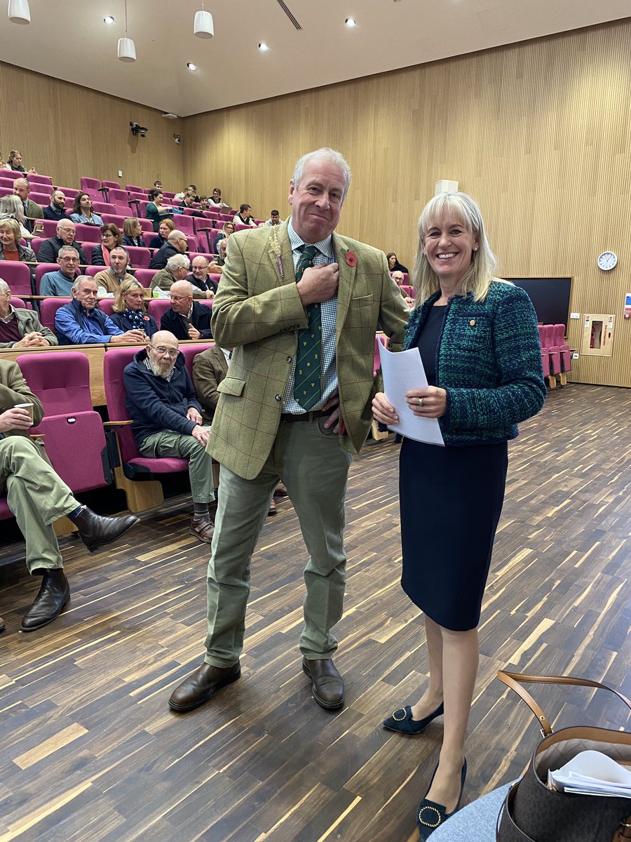 NFUNotts's tweet photo. We had a good turnout from #Nottsfarmers for our NFU Branch AGMs with @NFUtweets President @Minette_Batters giving an excellent speech to the assembled farmers. Great to be welcomed to @NTUBScAgric who hosted the event in the new (ish) Lyth Lecture Theatre. https://t.co/lvTYjS9LZT