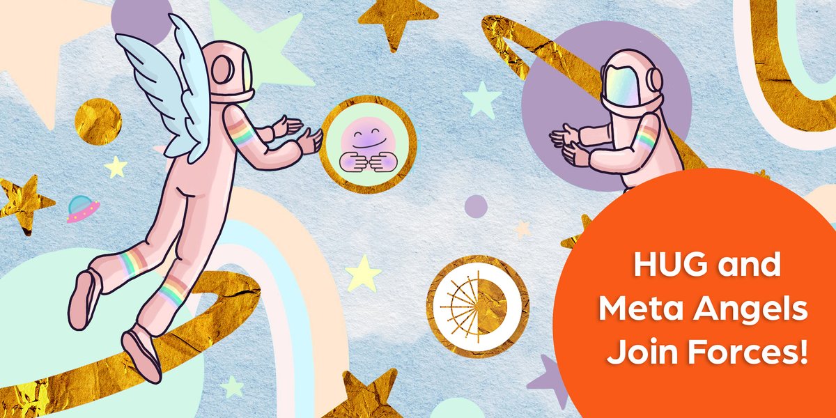 theHUGart's tweet photo. To everyone in our HUG family, we are making our biggest announcement to date:

@meta_angels is officially joining forces with HUG!

What does this mean for our shared future and how does it impact our respective holders?

Press release and details below🧵 https://t.co/TlcAC0slQb