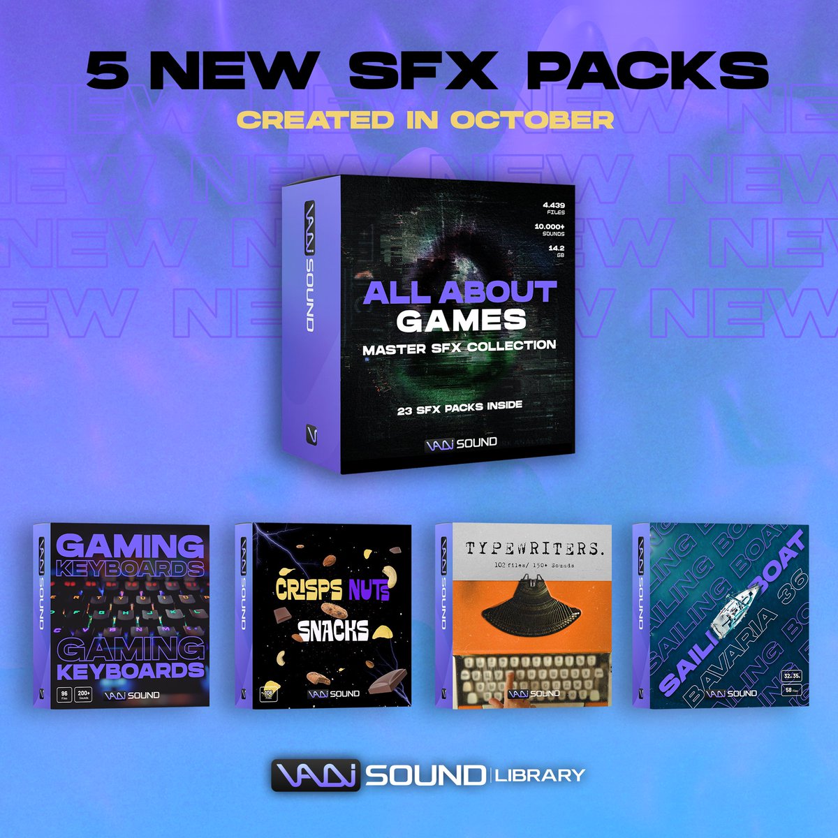 vadisound's tweet photo. #October was another great month. We recorded 2700 new sound effects and 5 new SFX Packs.
 
Subscribe to our library or shop at SFX single/ bundle store. Find the true sound of it with #Vadisoundlibrary 

🔗https://t.co/XAr6wNzYAq

#royaltyfree #sounddesign #soundeffects #sfxpack https://t.co/P5EzIL48aB