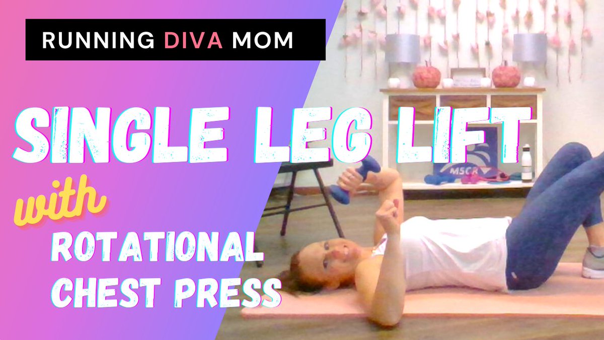 Single Leg Lift with Rotational Chest Press - DUMBBELL WORKOUT 💪
youtube.com/watch?v=p8jkmc…
Use one 5-10# for this efficient dumbbell workout. You will work the legs, core &amp; shoulder &amp; chest as we challenge each side of the body separately.