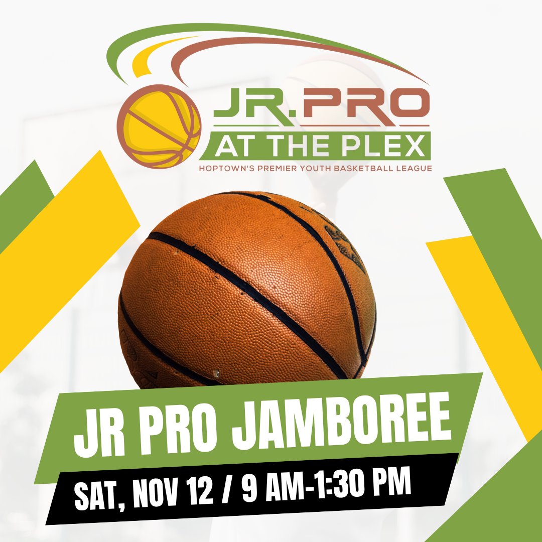 SAVE THE DATE! Jr. Pro Jamboree is Saturday, November 12th at the Sportsplex 🏀 ⛹️ This is an awesome youth basketball event where all Jr. Pro teams will get together for two short games! 

Check out our site for more information and the jamboree schedule!