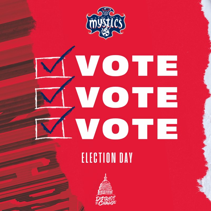 WashMystics's tweet photo. VOTE 🗳️

Have your voice heard!

Find your polling place with @HeadCountOrg.
