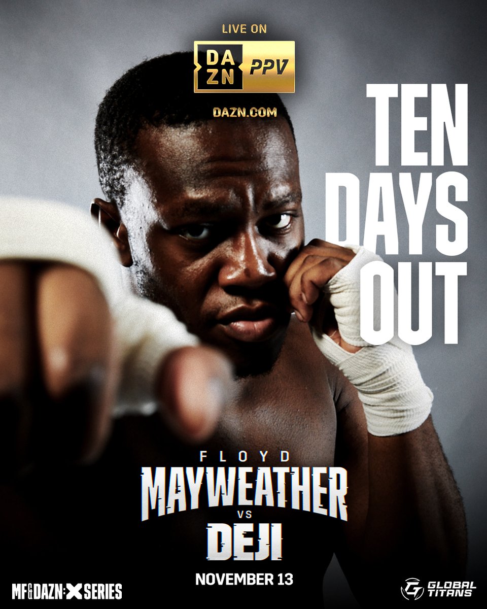 DAZNBoxing's tweet photo. 🔟 𝐃𝐀𝐘𝐒 𝐎𝐔𝐓 from #MayweatherDeji https://t.co/LksOrm6cIH
