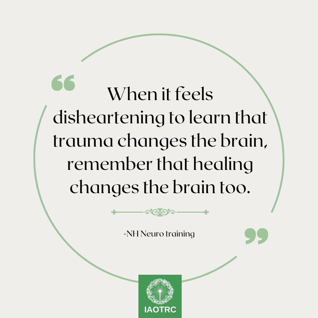 iaotrc's tweet photo. When it feels disheartening to learn that trauma changes the brain, remember that healing changes the brain too.
#iaotrc #trauma #traumarecoverycoach #traumarecovery #childhoodtruama #childhoodabuse #abuse #depression #survivior #survival #selflove #support #recovery #healing https://t.co/of0NIv8zT8