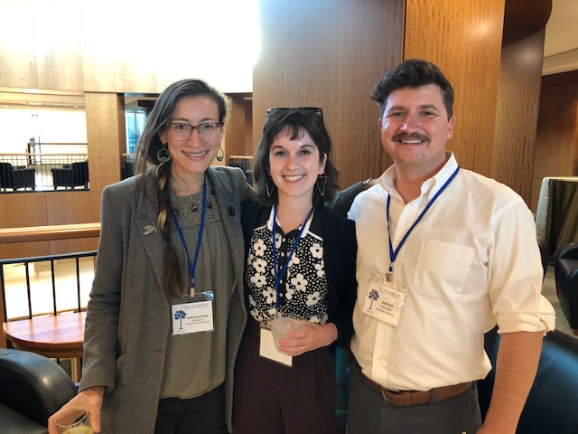 UNCSouth's tweet photo. Last weekend @AMST_UNC prof. Gabrielle Berlinger presented at the annual #Southern Jewish Historical Society conference. Dr. Berlinger met up with two AMST, Margaret Norman (MA in AMST), and Josh Parshall (PhD in AMST), alumni who also presented! #southernstudies https://t.co/msawhEpLHQ