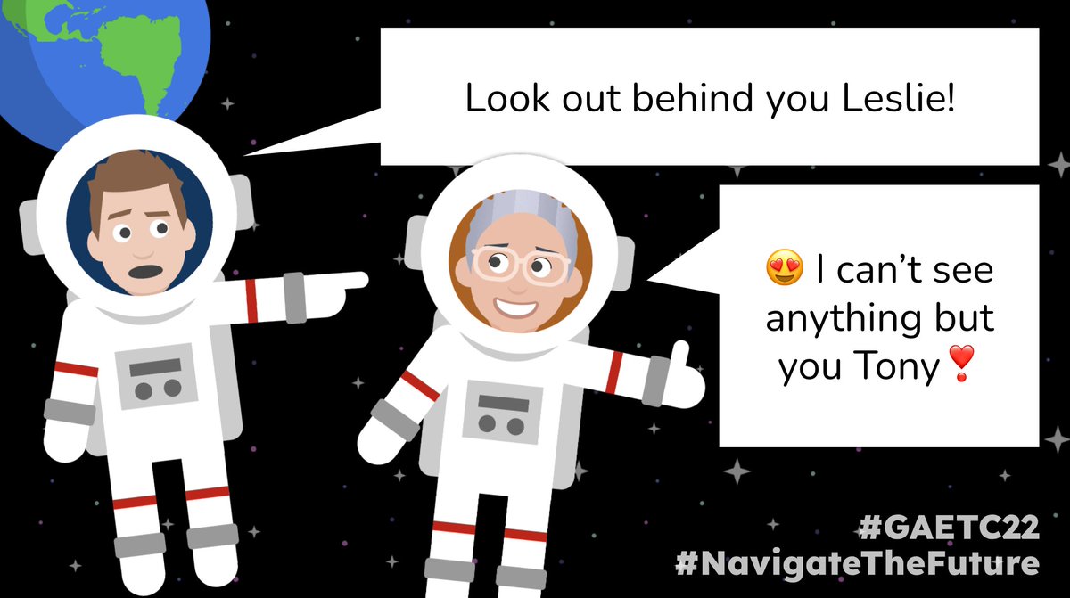 DrDandyWalker's tweet photo. @tonyvincent Just the facts @tonyvincentโฃ๏ธ It's clearly how @lesliefisher feels about you! @GaETConf #GaETC2022 #NavigateTheFuture https://t.co/mD103fxav3