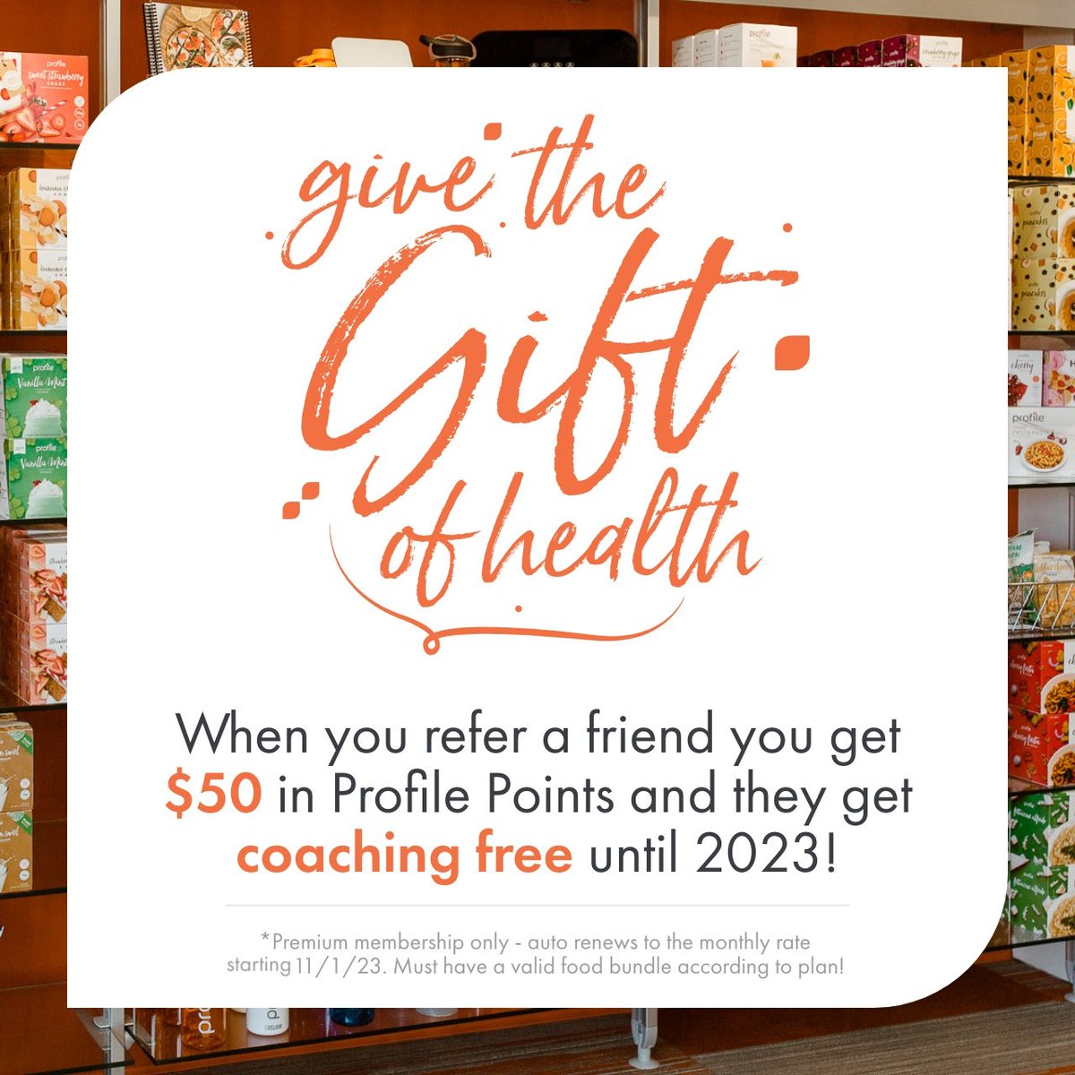 Do you know someone who has been wanting to make a change but has yet to take the next step?

From now until December 23rd, refer a friend and get $50 in Profile Points and they will be set up for success with FREE coaching for the remainder of 2022!