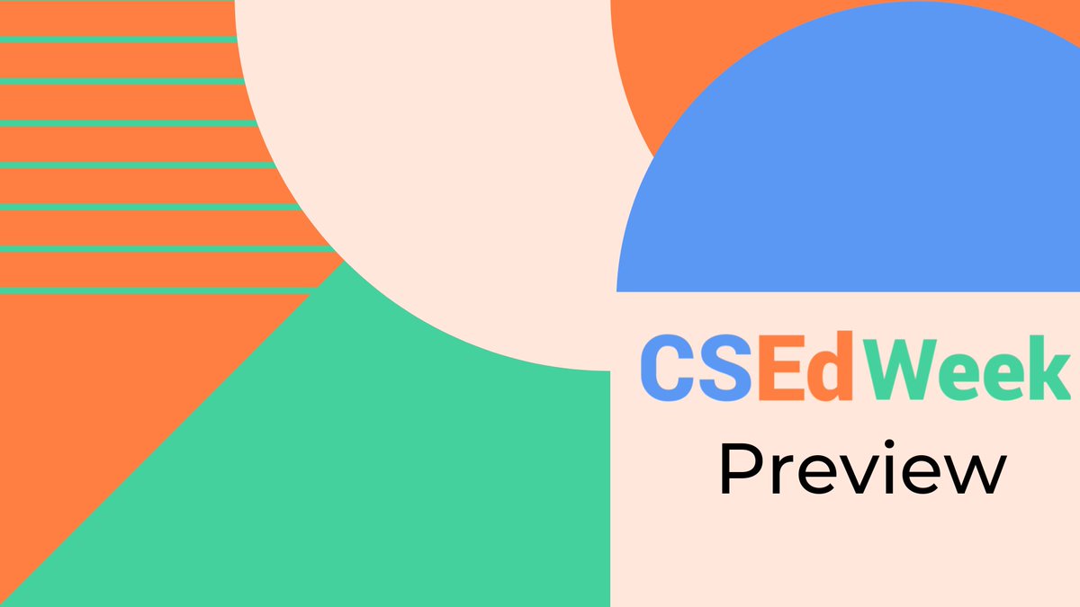 One week from today, <a href="/csteachersorg/">CS Teachers Association (CSTA)</a> will be hosting a #CSEdWeek Preview event. Join them to hear an overview of all of the resources that have been created for this year's CSEdWeek. Register: ow.ly/pYCx50LoUKW#CS… #CelebratingProgress