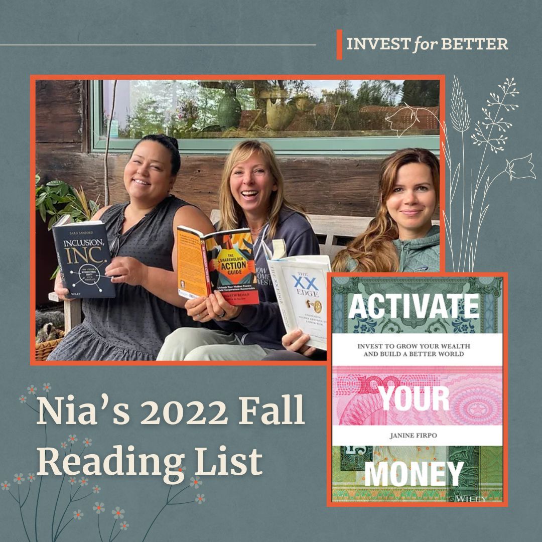 Janine Firpo (@janinefirpo) on Twitter photo From <a href="/moneydoula/">Money Doula</a> (out of Nia Impact Advisors), a reading list celebrating gender lens investing and more includes my book 'Activate Your Money'. <a href="/activatemoney/">Activate Your Money</a>
bit.ly/3foBkBU
#investingtips #esg #sustainableliving #socialimpact #womensupportingwomen From <a href="/moneydoula/">Money Doula</a> (out of Nia Impact Advisors), a reading list celebrating gender lens investing and more includes my book 'Activate Your Money'. <a href="/activatemoney/">Activate Your Money</a>
bit.ly/3foBkBU
#investingtips #esg #sustainableliving #socialimpact #womensupportingwomen