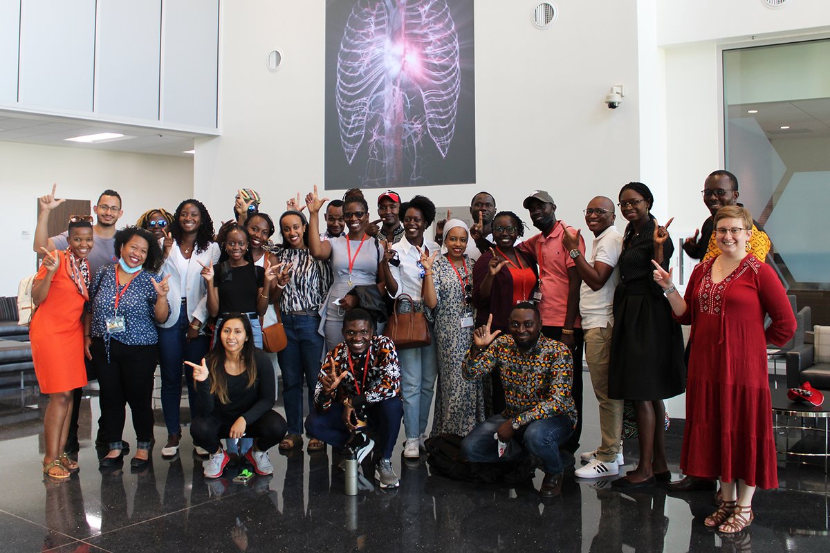 TTUSystem's tweet photo. #SystemSpotlight: Since 2017, @TexasTech has been one of only two schools in Texas to host the @WashFellowship, bringing young African leaders to the U.S. to gain leadership training.
A visit to @TTUHSC is one of the many opportunities during the fellowship. https://t.co/x7KC4fhAxV