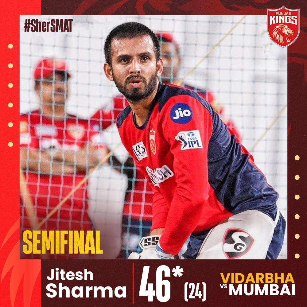 Jitesh Sharma put up a show at Eden Gardens today! 🔥 You played well, 🦁. #SaddaPunjab #PunjabKings #JiteshSharma