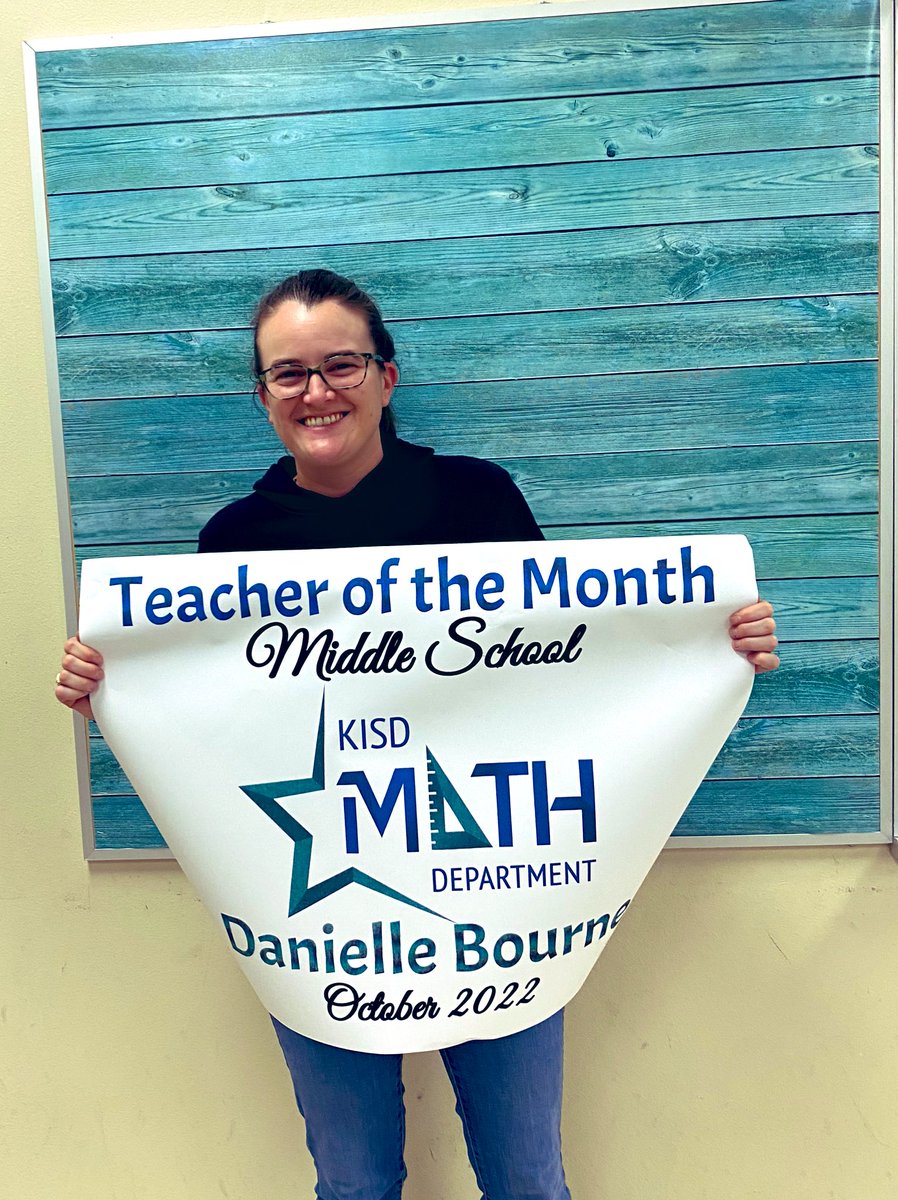 Congratulations to our Middle School Teacher of the Month, Danielle Bourne from @TimberviewMS!! <a href="/coach__bourne/">Coach Bourne</a> was nominated for leading the department with grace, dignity and HUMOR! She advocates for students and teachers alike. Way to go, Coach Bourne!! 👏🎊🎉 <a href="/reci_brooks/">Reci Brooks</a>