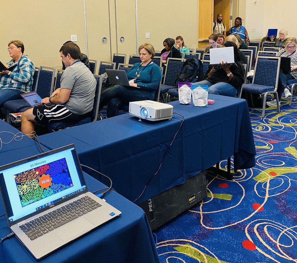 REDye2013's tweet photo. So awesome to present with my best girl, mommy/daughter time at its best! Plus, look at that engagement! #GaETC2022 #cobbintech https://t.co/GKw7CcOErq