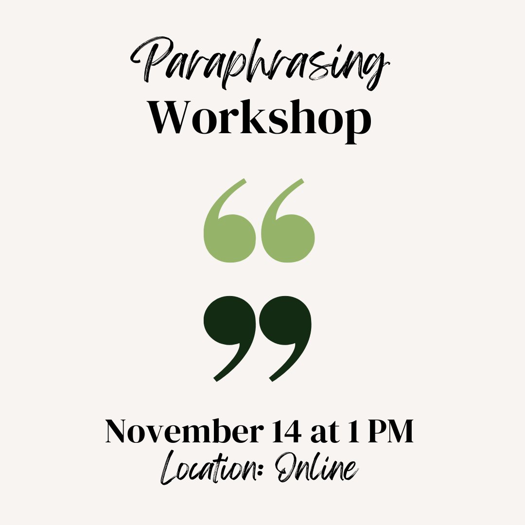 VCUWritingCtr's tweet photo. Check out this week's workshops:
-Paraphrasing Workshop on Monday, November 14 at 1 pm 
-APA &amp; Avoiding Plagiarism Workshop on Thursday, November 17 at 10 am

#vcu #virginiacommonwealthuniversity
#vcuwritingcenter #vcuwritestuff #vcurams #vcu2026
#vcu2025 #vcu2024 #vcu2023 https://t.co/Guozx9EMGU