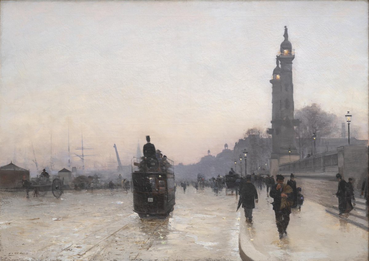 MusBA_bordeaux's tweet photo. #Cejourlà en 1936 décède #AlfredSmith peintre bordelais spécialisé dans le paysage. Entre autres choses, il peindra tout au long de sa carrière les quais de sa ville natale.  

Découvrez "Quais de Bordeaux" dans l’aile Bonheur du @musBA 

© Photo F.Deval https://t.co/6kI9l9Vtws
