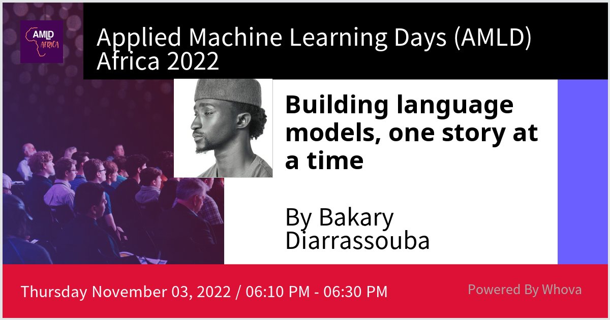 I am speaking at Applied Machine Learning Days (AMLD) Africa 2022. Please check out my talk if you're attending the event! #AMLDAfrica22