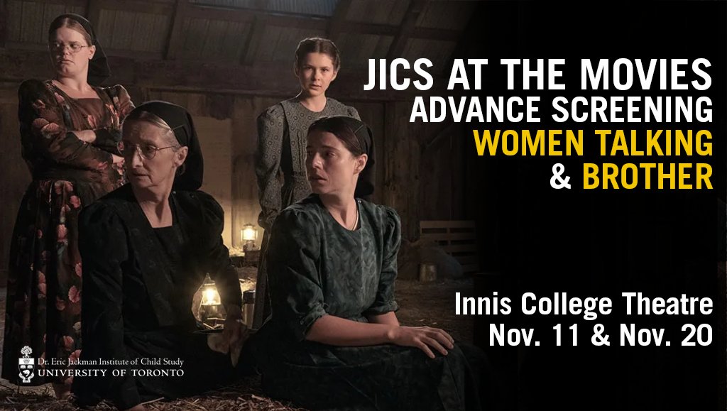 🎬It's showtime: @JackmanICS presents exclusive screenings of two of <a href="/TIFF_NET/">TIFF</a> festival's biggest highlights this year! First up, join Oscar nominated writer-director Sarah Polley Nov. 11 for her star-studded film, Women Talking. Act fast, get tickets at my.alumni.utoronto.ca/s/731/form-bla…