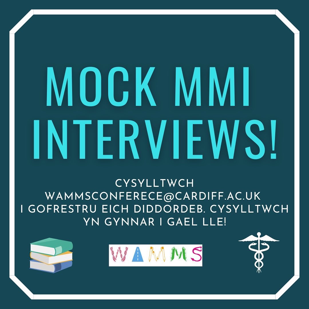 CU’s Widening Access to Medicine Mentoring Scheme (@cu_wamms) on Twitter photo WAMMS are hosting our annual mock MMI sessions. These will be held virtually on Zoom on 16/11/22, 24/11/22 and 05/01/23. Contact wammsconferences@cardiff.ac.uk with your preferred dates to register your interest and with any questions. Places are limited so please email early! WAMMS are hosting our annual mock MMI sessions. These will be held virtually on Zoom on 16/11/22, 24/11/22 and 05/01/23. Contact wammsconferences@cardiff.ac.uk with your preferred dates to register your interest and with any questions. Places are limited so please email early!