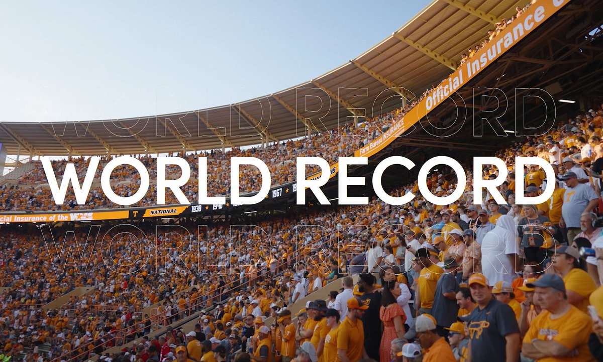 Will you be at the Tennessee @Vol_Football game Nov 12? We are challenging @VolNetwork along with fans on campus and in Neyland Stadium to help us claim a #worldrecord for #recycling. You can help by putting recyclables in the recycling bins! #collegefootball #sustainablesports