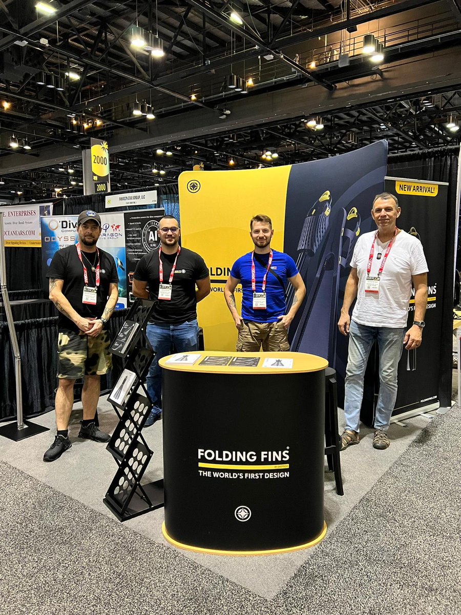 FoldingFins's tweet photo. Today we started for worldwide sale 🌎 of FoldingFins on the largest diving fair in the world DEMA Show 2022 Orlando 🇺🇲. 

FoldingFins are available, right away, for all of You at our website https://t.co/XhKF0Aiwm8 😁 https://t.co/gniv9epMSF