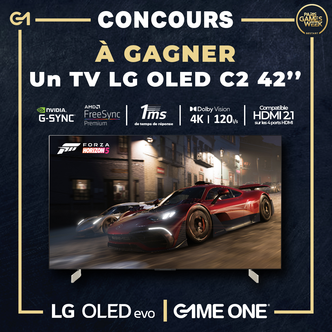 RT + follow pour tenter de gagner le TV LG OLED C2 pour une expérience de jeu ultime !
A l’occasion de la #PGW22, @LG_France vous gâte !
Fin du #concours et tirage au sort le 19 novembre à 10h. 
#PGW #PGWG1