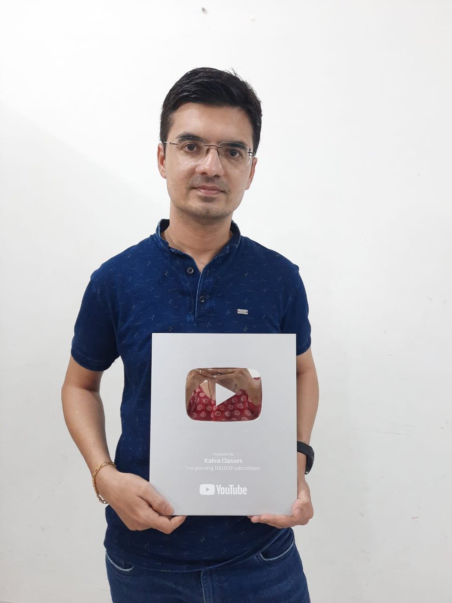 katira_nishant's tweet photo. @TeamYouTube @TeamYouTube I also have Silver Play Button awarded by you. I humbly request you to recover my channel "Katira Classes" as soon as possible as lots of students are waiting to study through this channel. https://t.co/tsgiofy05Q