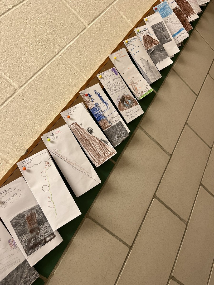 Love seeing S work in the hallway <a href="/EasternWCPS/">Eastern Elem School</a> Check out these gr. 4 natural disaster brochures <a href="/EllistarTara/">Tara Ellis</a> <a href="/wcpsmd/">WCPS Maryland</a> <a href="/MsENicholson/">Emily Nicholson</a> 🪨🌎