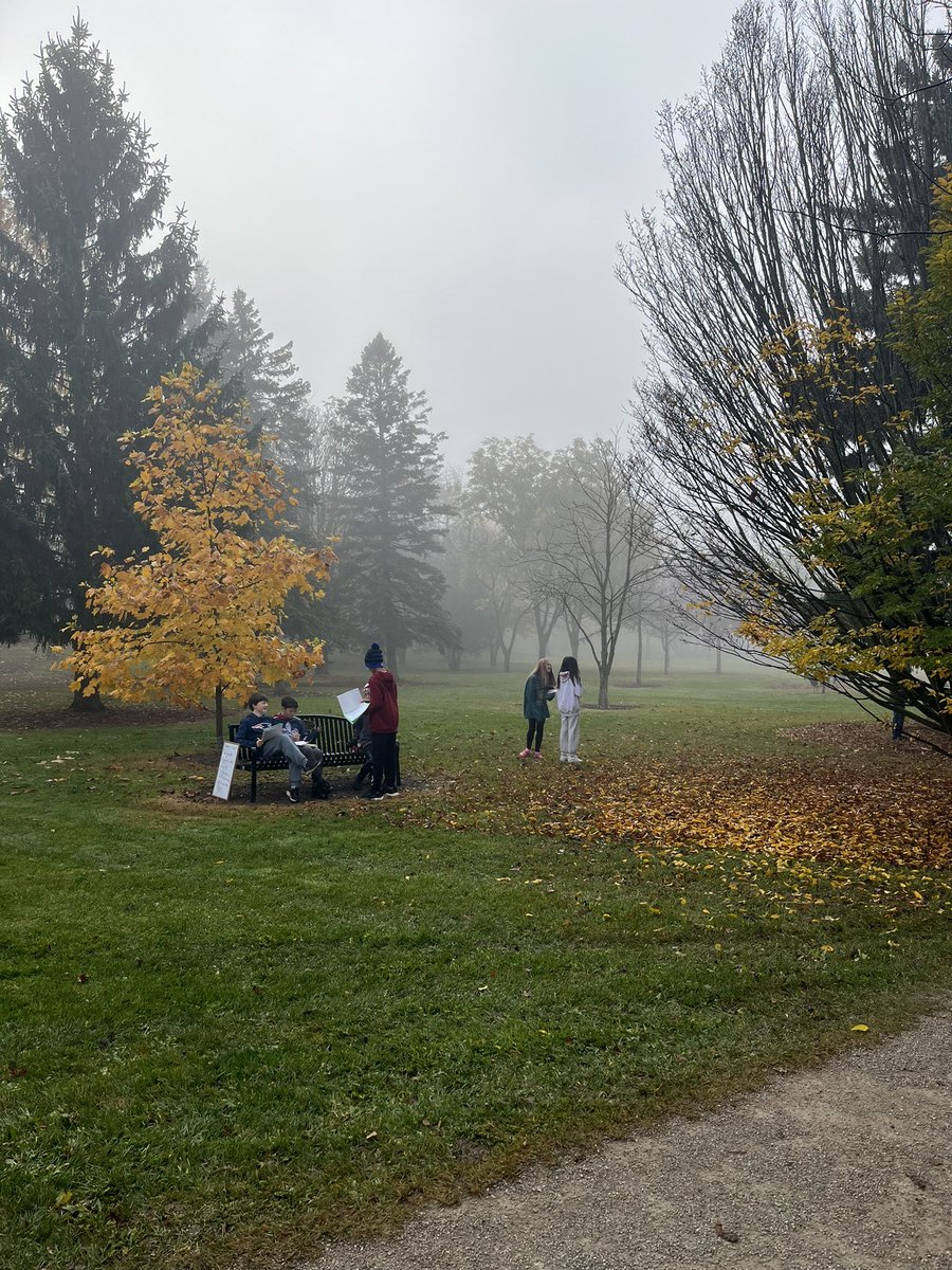 AMETFOenviro's tweet photo. Fog won’t stop our outdoor learning! #iAmOutside https://t.co/7r4vG6UikE