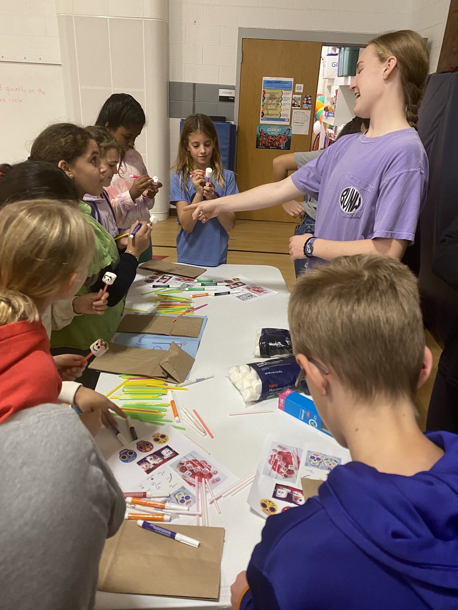 BVNW Spanish Honor Society shares their knowledge with Harmony Elementary fifth graders.