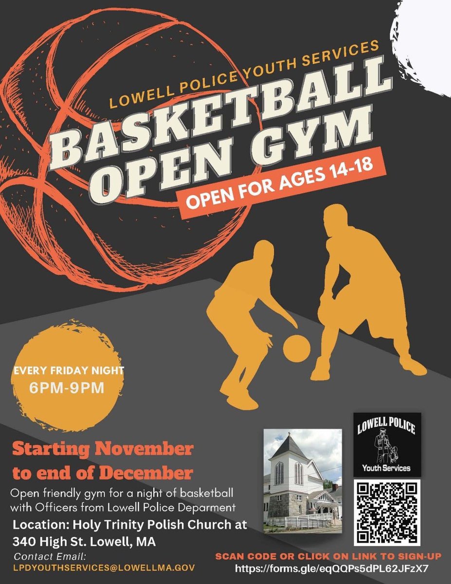 _LHSAthletics's tweet photo. Attention LHS Students! OPEN GYM! Brush up your skills for the upcoming hoop tryouts ⛹️♀️⛹️♂️🏀Thank you @LowellPD
#OneLowell #WeAreLowell https://t.co/HJzq0wIqCz
