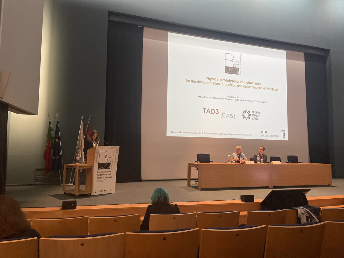 Tad3Lab's tweet image. Y hoy terminamos con la segunda ponencia de nuestra compañera María Pérez Sendín 👏👏👏👏👏 egresada de @EPCC_Unex presentando un trabajo desarrollado Gracias @smartopenlab y @jtorreci #reuso oporto 2022