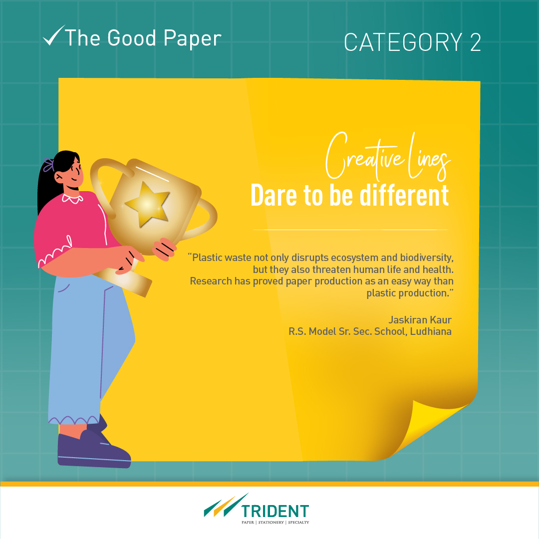 TridentGroupGLB's tweet photo. Competitions under #TheGoodPaper #CreativeCarnival leave us spellbound. The talent, creativity & enthusiasm sway away our hearts each time. Apart from winners, here are a few lines from participants that made an impact on our hearts.
Cheers to these #creativeminds.
#students https://t.co/99BWvwkbCl