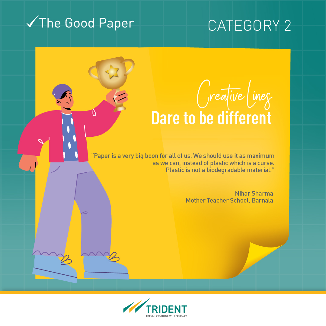 TridentGroupGLB's tweet photo. Competitions under #TheGoodPaper #CreativeCarnival leave us spellbound. The talent, creativity & enthusiasm sway away our hearts each time. Apart from winners, here are a few lines from participants that made an impact on our hearts.
Cheers to these #creativeminds.
#students https://t.co/99BWvwkbCl