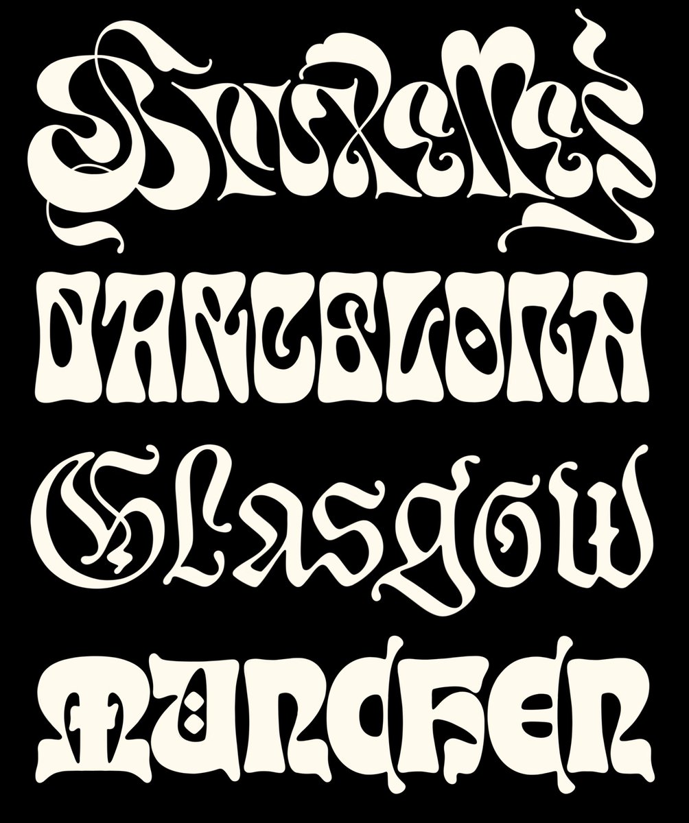 Nouveau Art Nouveau. Lettering explorations in Procreate.