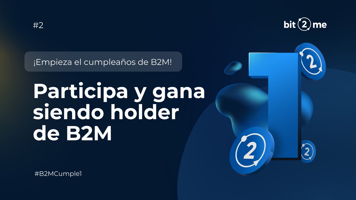 bit2me's tweet photo. ¡Segundo día de actividades con RECOMPENSA del #B2MCumple1!🎂
 
Continuamos de celebración🥳con otros 30 GANADORES de +1 NIVEL de referido.
 
Te recordamos las instrucciones para participar junto con el formulario que deberás rellenar. 😉
 
¡Mañana más!🤩
https://t.co/zahgegIWdR https://t.co/L5LwdmNk7O