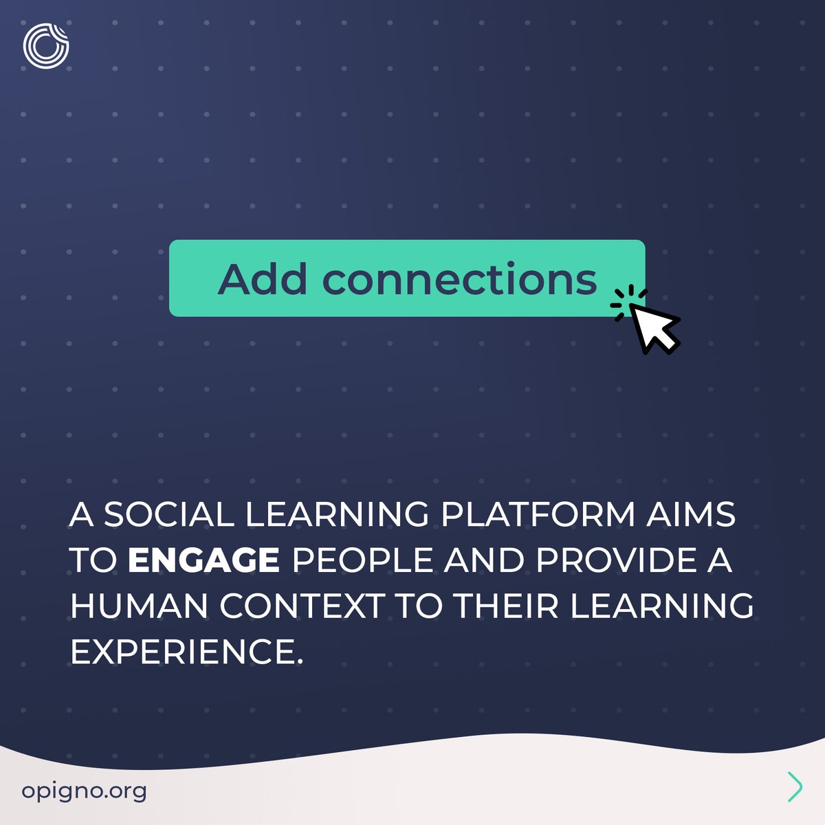 Opigno's tweet photo. Let’s use social features.

Discover the advantages of an LMS based on some social media concepts in order to facilitate interactions and peer learning.

#elearning #sociallearning #socialmedia https://t.co/7uLlZ6yirT