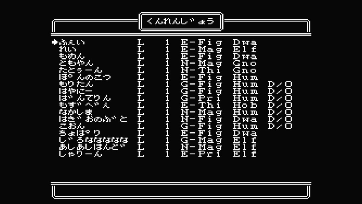 ファミコン版『ウィザードリィ』1から3までクリア出来ました。パーティ編成おすすめしてくださった方やお名前を貸してくださった方、ありがとうございました。何かしらの記事になった時にお名前出てくる方も出てこない方もいるとは思いますが、全員使わせていただきました