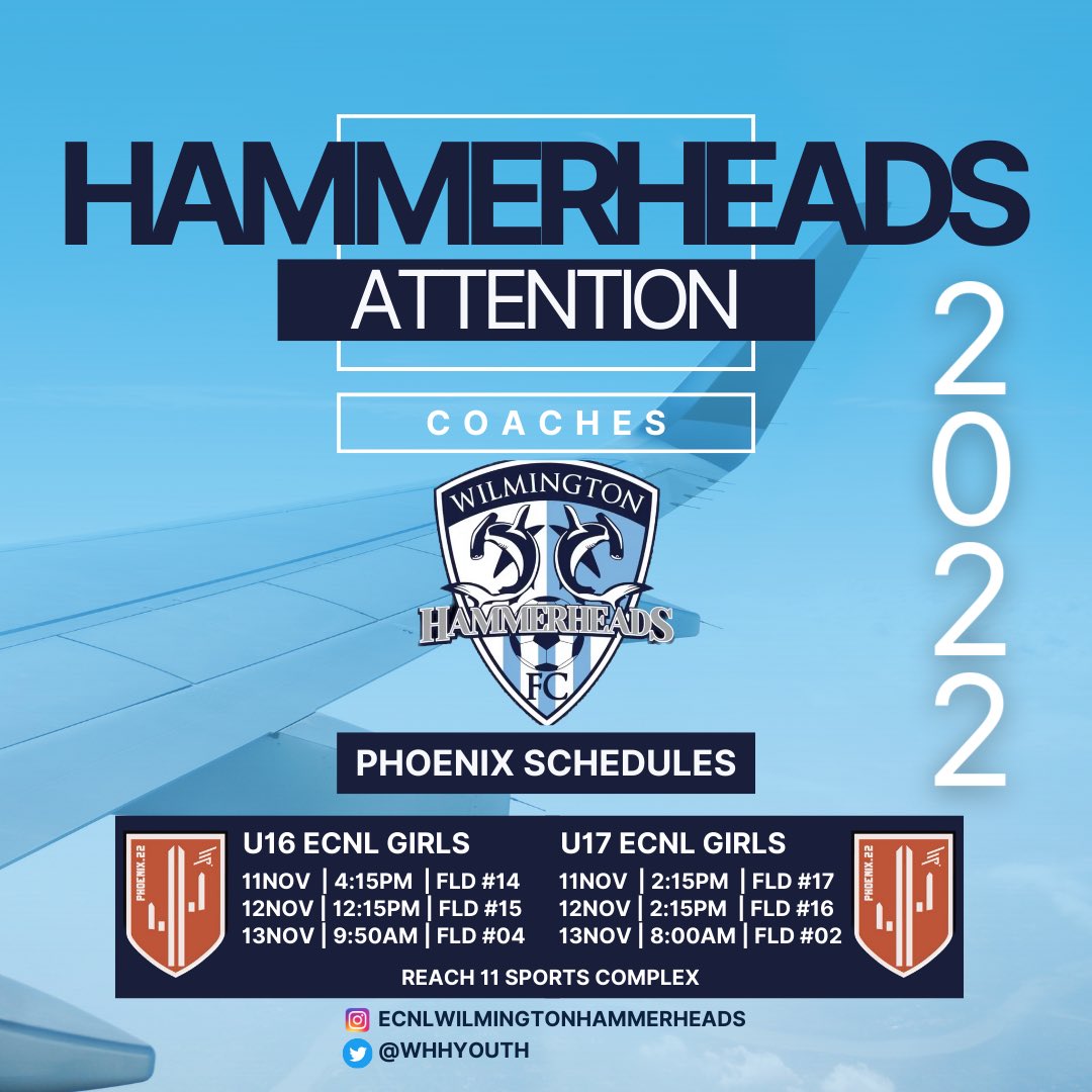 U18/19 Hammerheads Girls ECNL (@06ecnlhammers) on Twitter photo The count down is on! 7 days until we leave for Phoenix! ✈️⚽️🏜️🌵 <a href="/TheSoccerWire/">SoccerWire</a> <a href="/TopDrawerSoccer/">TopDrawerSoccer</a> <a href="/PrepSoccer/">Prep Soccer ⚽️</a> <a href="/ImYouthSoccer/">ECNL/GA/Recruiting/College Soccer</a> <a href="/whhyouth/">Wilmington Hammerheads</a> <a href="/ECNLgirls/">ECNL Girls</a> The count down is on! 7 days until we leave for Phoenix! ✈️⚽️🏜️🌵 <a href="/TheSoccerWire/">SoccerWire</a> <a href="/TopDrawerSoccer/">TopDrawerSoccer</a> <a href="/PrepSoccer/">Prep Soccer ⚽️</a> <a href="/ImYouthSoccer/">ECNL/GA/Recruiting/College Soccer</a> <a href="/whhyouth/">Wilmington Hammerheads</a> <a href="/ECNLgirls/">ECNL Girls</a>