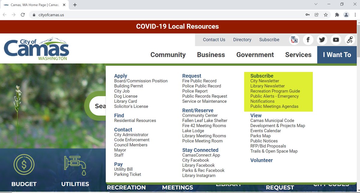 You can stay up to date with City meetings, agendas, the quarterly newsletter and more. Learn how to subscribe or add City events to your calendar.
cityofcamas.us/communications…