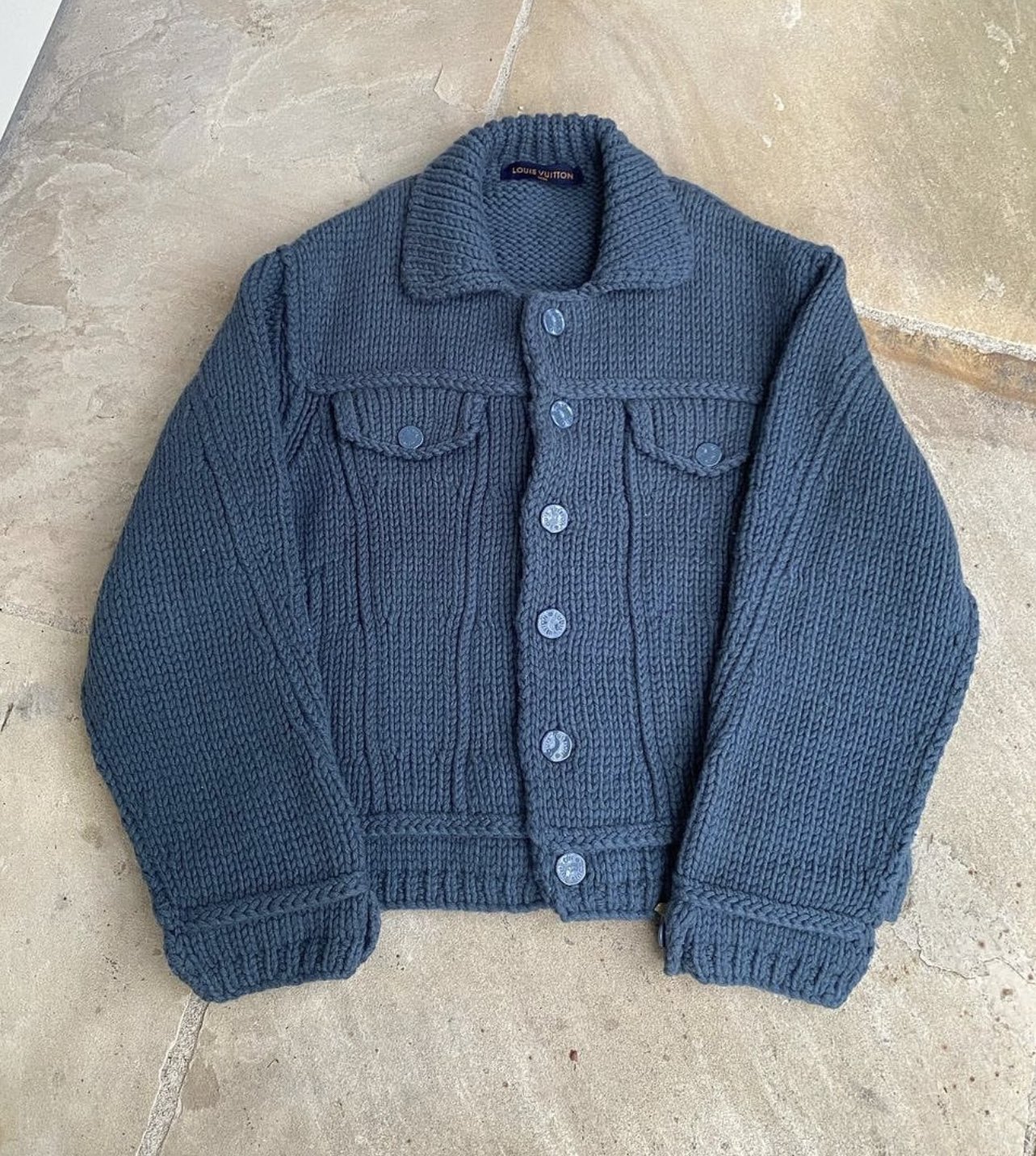 Louis Vuitton Heavy Knit Cardigan Sweater