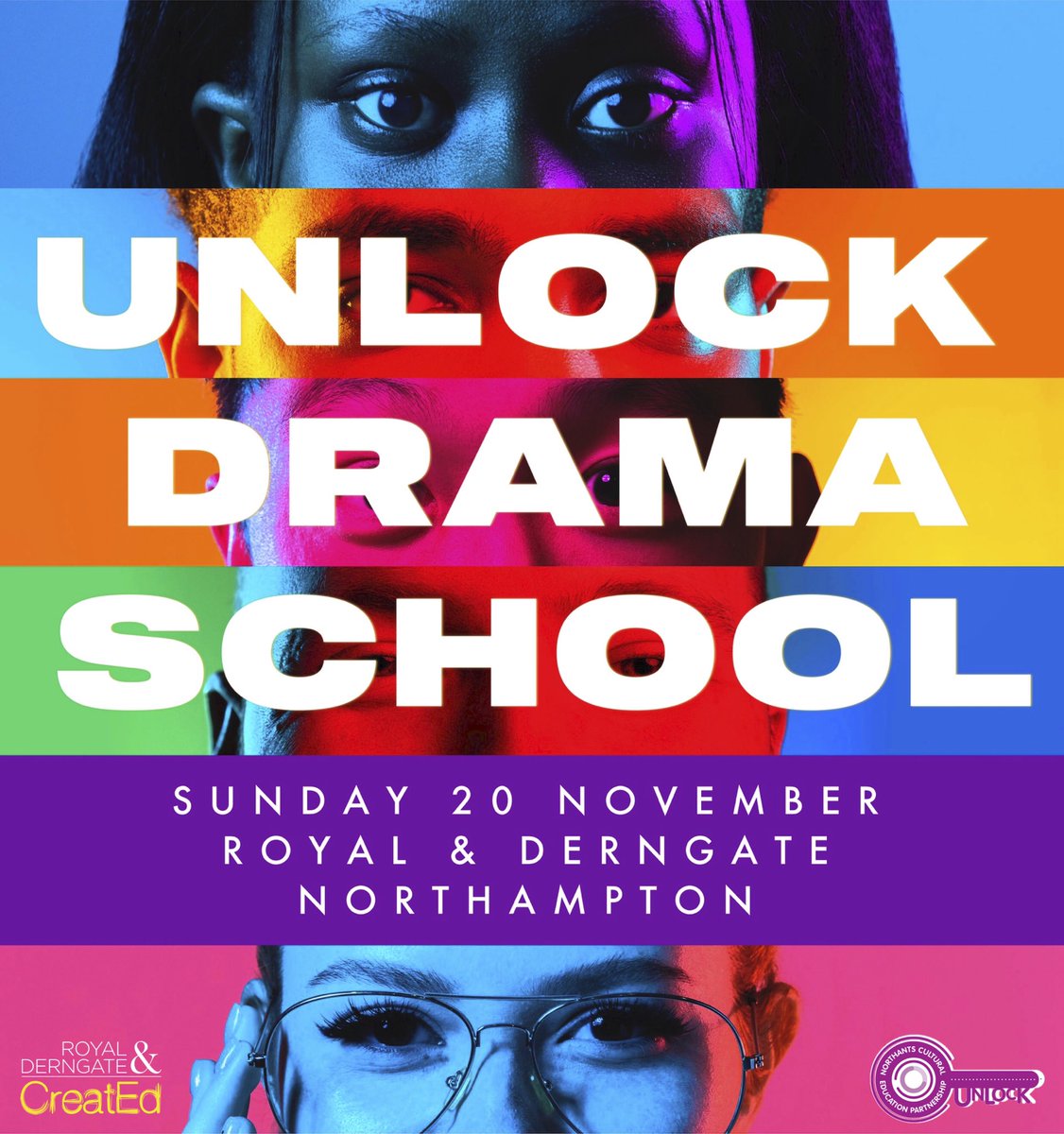 Thinking of applying to Drama School or University to study acting? Then join us for a whole day of FREE workshops and insights where you’ll get top tips on applications and auditions. There’s even a session for parents/carers to get advice too. Book today bit.ly/RDUnlockDramaS…
